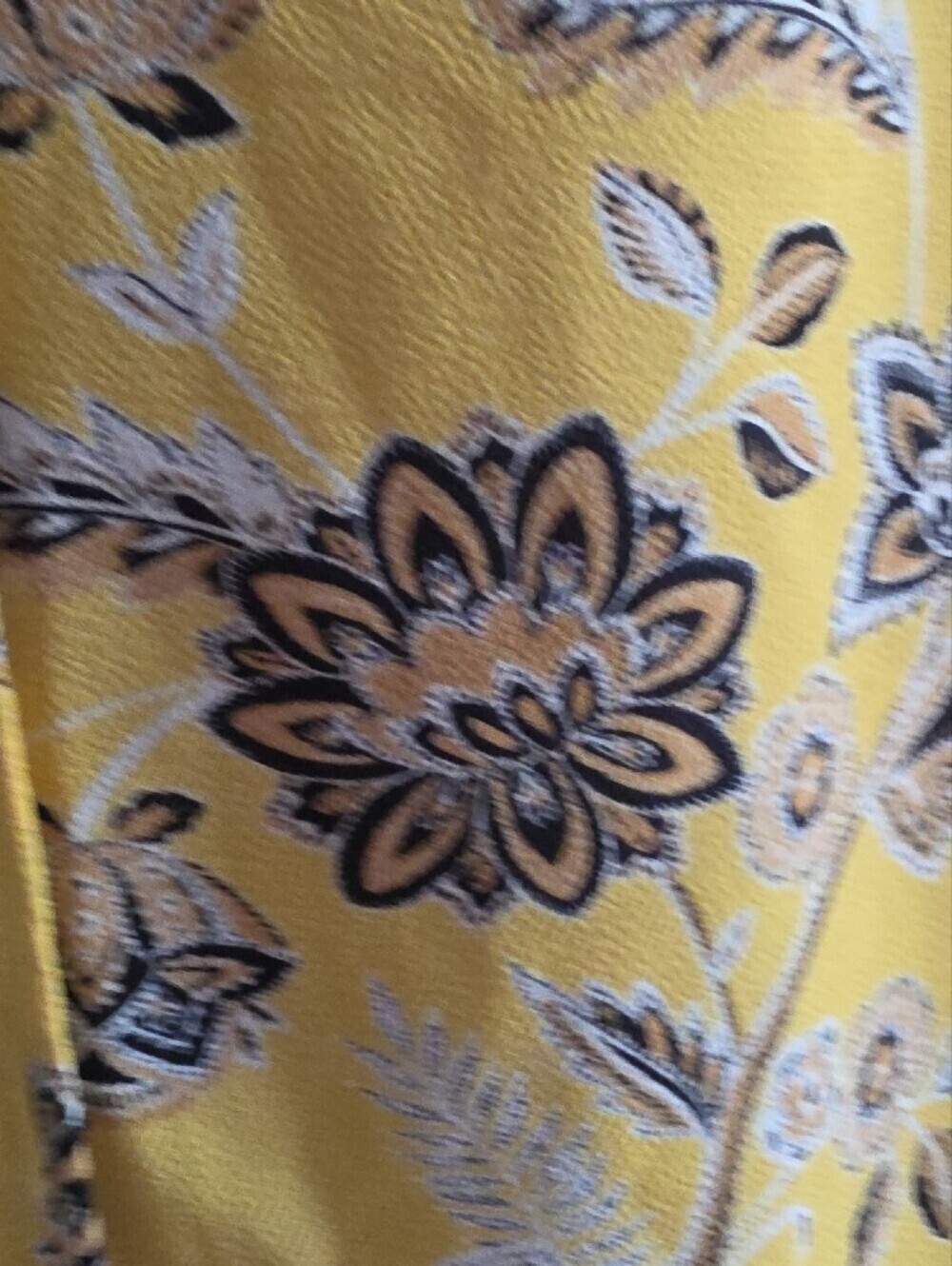 Rose & Olive Yellow Paisley Print Halter Top - Picture 6 of 7